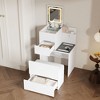 Famapy Space Saving Makeup Vanity w/Light USB Wireless Charging Dressing Vanity Table - 4 of 4