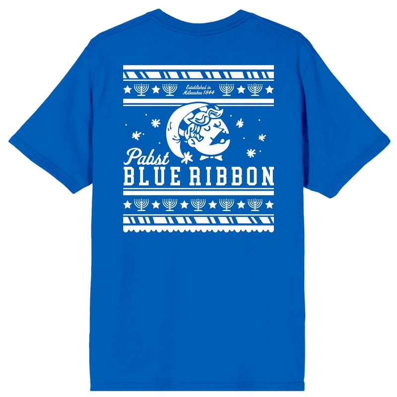 Pabst Blue Ribbon Cool Blue Logo Men's Royal Blue Short Sleeve Tee, 2 of 5