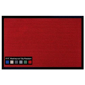 A1HC Indoor Outdoor Doormat, Non-Slip Rubber Mat for Entrance, Patio, Garage and Office - Stripe - 1 of 4