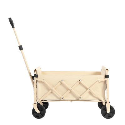 Lightweight Portable Heavy Duty Folding Beach Wagons With Wheels, Outdoor Garden Carts For Camping With Large Capacity-Cuddlewood
