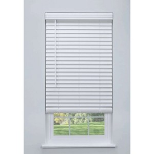 Linen Avenue Cordless Faux Wood Blind, Flush Inside Mount (No Valance Side Pieces Included, Arrives ½ Inch Narrower) - 1 of 4