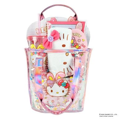 Hello Kitty Prefilled Easter Basket Candy Tote Gift Set - 20.8oz