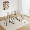 4-Pack Modern Suede Upholstered Spoon-Shape Dining Chairs for Kitchen/Dining Room - 3 of 4
