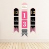 Big Dot of Happiness Chic 13th Birthday - Pink, Black & Gold - Hanging Vertical Paper Door Banners - Birthday Party Wall Decor Kit- Indoor Door Decor - 3 of 4