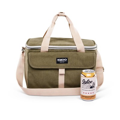 Igloo Nostalgia Lunch Sack - Olive: Insulated Polyester Canvas with Front Pocket