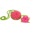 Slickblue Adorable Felted Wool Rose Petal Purse - 6.5" Diameter, 42" Strap, Handmade, Color Options: Red or Pink - 2 of 3