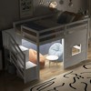 Twin Size Loft Bed with Storage Staircase and Window - 2 of 4