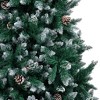 vidaXL Christmas Tree Artificial Xmas Tree with Pine Cones and White Snow - 7 x 4 ft - 3 of 4