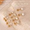 6-Pair 14K Gold Filled Stud Earrings - 20G Surgical Steel CZ & Pearl Ball Studs for Sensitive Ears (Women/Men) - 2 of 4