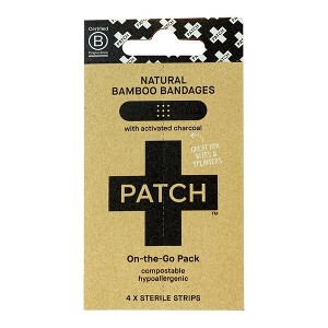 PATCH Adhesive Strips with Charcoal On The Go Pack, Rayon from Bamboo, 4 Count, 1 Pack - 1 of 4