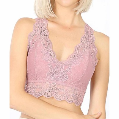 Women's Stretch Lace Padded Bralette - ZENANA