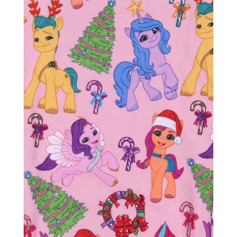 My Little Pony: A New Generation Christmas Girls' Sunny Starscout Pajama Set Pink, 4 of 7