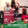 HOMDOX 6.5 × 3.8 × 8 FT Christmas Inflatable big gift box, topped with a Christmas tree Santa Claus & yellow bow with bright LED lights for In/Outdoor - 3 of 4