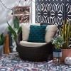 Linon Rylee Snuggle Aluminum & Rattan Club Chair Brown: Weather-Resistant Patio Furniture with Cushions - 2 of 4