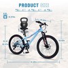 NAYSAYE Mountain Bike for Girls and Boys 24 Inch Steel Frame with 6-Speed Gear System for Outdoor Adventures, Blue, 61.42"*23.63"*36.62" - 4 of 4