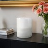 Decorative Frosted Glass Bottom Hurricane Candle Holder - Modern Pillar Candlestick Holder for Entryway, Living Room, or Any Occasion - 3 of 4
