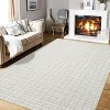 TackView Washable Checkered Area Rugs, Throw Carpet for Bedroom Living Room Entrance Laundry Bathroom Plaid Modern Farmhouse Rug - 3 of 4