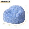 Faux Fur Bean Bag Chair with Armrest, Plush High-Density Foam Lazy Sofa for Kids & Adults, Perfect for Gaming, Reading & Living Room - 2 of 4