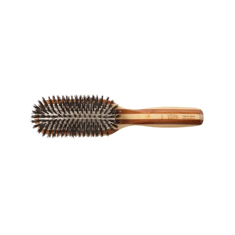 Bass Brushes Shine & Condition Hair Brush with 100% Premium Natural Bristle FIRM Pure Bamboo Handle Medium Paddle, 1 of 6