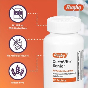 Rugby CertaVite Senior Multivitamin Supplement for Adults 50+ Tablets  90 Ct - 1 of 3