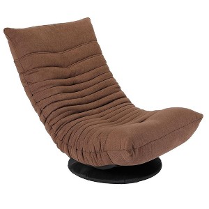 BIRDROCK HOME Swivel Floor Chair - Brown - 1 of 4