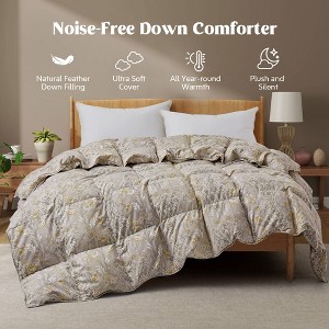 Peace Nest Ultra Soft Noiseless Down Comforter, Natural All Season Duvet Insert - 1 of 4