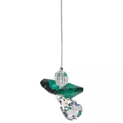 Woodstock Chimes Woodstock Rainbow Makers Collection, Crystal Guardian Angel, 1'' Emerald Crystal Suncatcher CGEM