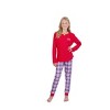 Sleep On It Girls 2-Piece Brushed Jersey Pajama Set - Snuggle, Red & Pink Pajama Set for Girls, Size M (10/12) - 4 of 4