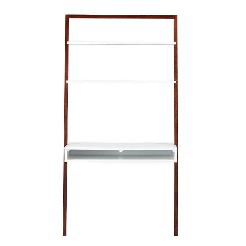 38" Phyliss White Metal Leaning Desk and Ladder Shelves - Inspire Q, 3 of 11