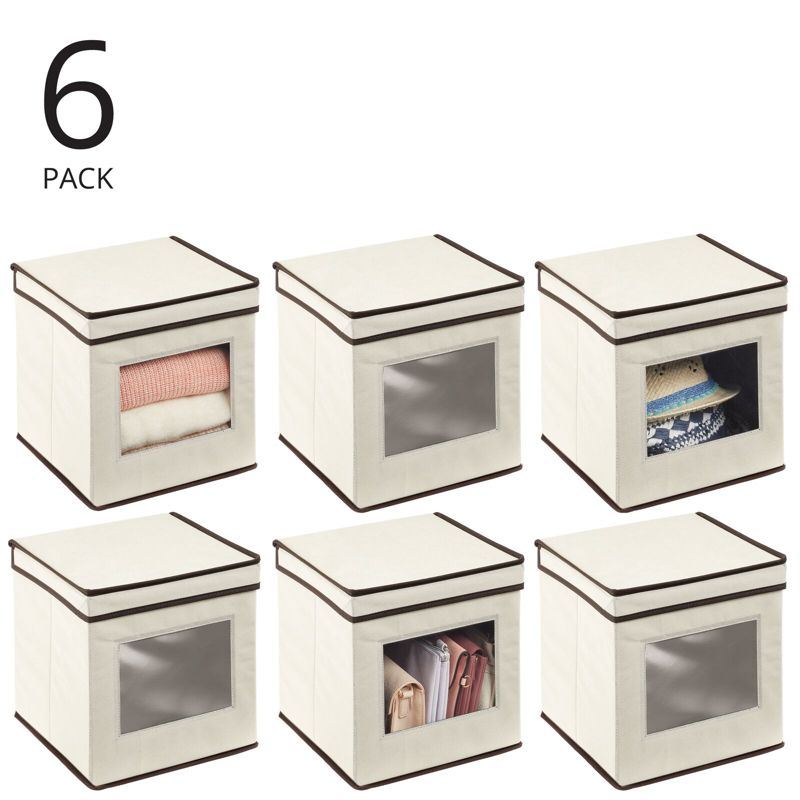mDesign Fabric Stackable Cube Storage Organizer Box, 2 of 7