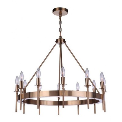 Craftmade Lighting Larrson 12 - Light Chandelier in  Satin Brass