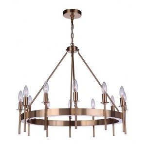 Craftmade Lighting Larrson 12 - Light Chandelier in  Satin Brass - 1 of 1