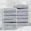 Viscose Cotton Blend Medium Weight Soft Textured Ribbed Towel Set by Blue Nile Mills - 2 of 4