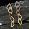SOHI Women's Gold Link Drop Earrings - 2 of 3