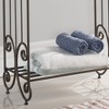 Kings Brand Furniture - Pewter Metal Free Standing Towel Rack Stand with Shelf - 2 of 4