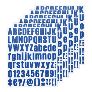Unique Bargains Waterproof Vinyl Self-Adhesive Mailbox Alphabet Stickers 12 Sheets - 1 of 4