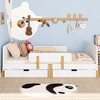 KWPZQEB Twin/Full Size Montessori Floor Bed, Kids Platform Bed with Small Shelf & Hooks, Wood Bed Frame with 2 Storage Drawers, No Box Spring Needed - 2 of 4