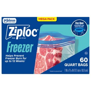 Ziploc Quart Freezer Bags for Food Preservation and Meal Prep