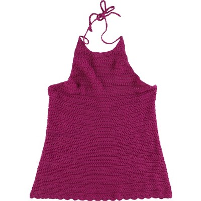 1.STATE Womens SL Crochet Knit Blouse