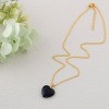 Natural Stone Heart Gemstone Healing Crystal Pendant Lucky Blessing Energy Necklace for Women Men, Blue Sandstone - 2 of 4