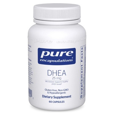 Pure Encapsulations DHEA 25 mg - Supplement for Immune Support, Fat Burning, and Hormone Balance - 60 Capsules