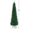 Resenkos 9ft Slim Pencil Christmas Tree - Space-Saving Design for Small Corners, 1500 Realistic PVC Branches - 2 of 4