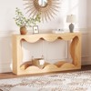 63 Inches Farmhouse Entryway Table,Console Table with Storage,Sofa Table Behind Couch,Narrow Entry Table for Living Room,Hallway, Entrance,Foyer - 4 of 4