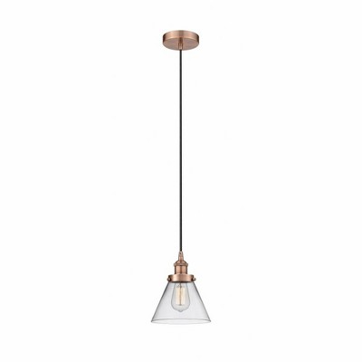 Cone - 1 Light Mini Pendant In Industrial Style-9.75 Inches Tall and 7.75 Inches Wide