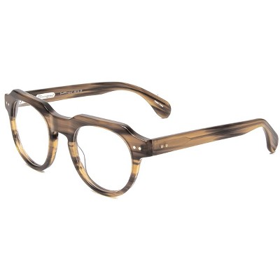 Ernest Hemingway H4816 48mm Unisex Acetate Rectangular Designer Eyeglasses OR Blue Light Filter OR Reading Glasses in Olive Green