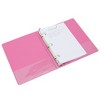 Paper Junkie 6 Pack Mini Pink 3 Ring Binder for 5.5 x 8.5-Inch Paper, 1-Inch Round Rings, School and Office Supplies - 4 of 4