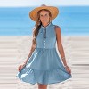 Women's Breezy Tiered Sleeveless Sundress with Tie Neck - Cupshe - 4 of 4