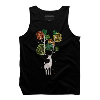 Men's Design By Humans Mystical Color Horns White Deer By radiomode Tank Top