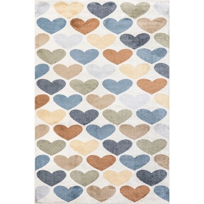 Nuloom Neive Graphic 4x6 Machine Washable Indoor Area Rug for Living Room Bedroom Dining Room Kitchen, Multicolor