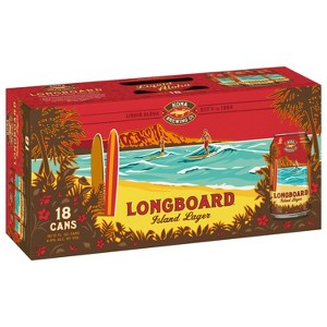Kona Longboard Lager Beer - 18pk/12 fl oz Cans - 1 of 4